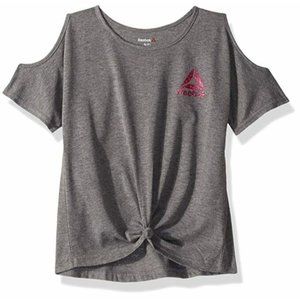 Reebok Best Girl Ever Cold Shoulder Tie Knot T-Shi
